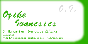 ozike ivancsics business card